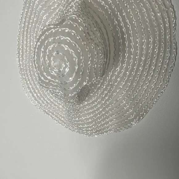 Elegant White Sun Hat Sheet Summer Beach Hat simple - Picture 3 of 6